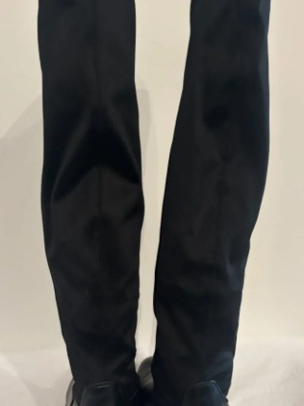 Biondo Sierra Waterproof Black Leather Over-the-Knee Lug Sole Boot - 8